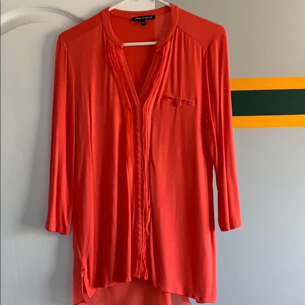 Cute Coral Swingy Blouse